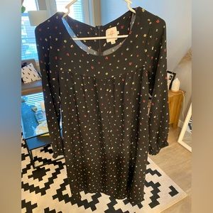 Black floral dress